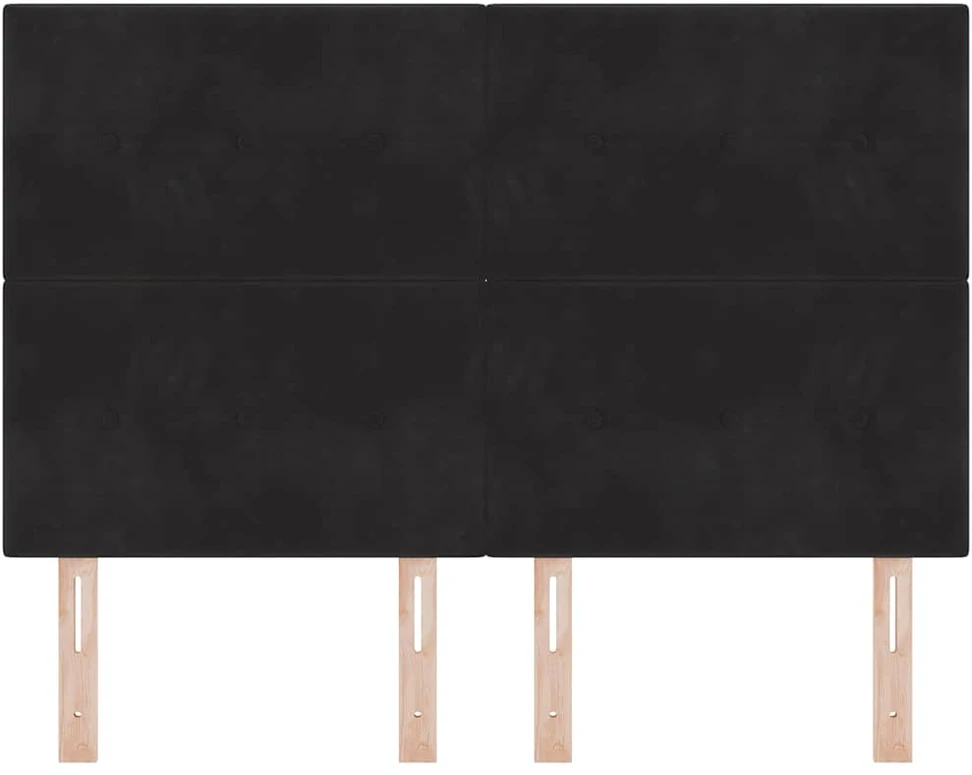 LED galvūgalis su LED juostelėmis Juodas 160 cm Aksomas