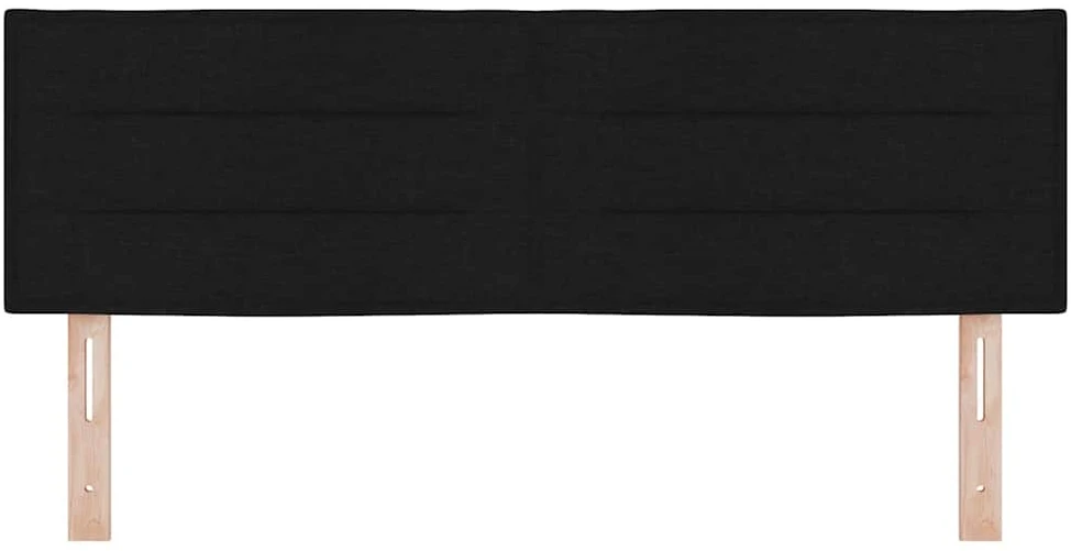LED galvūgalis su LED juostelėmis Juodas 144 cm audinys