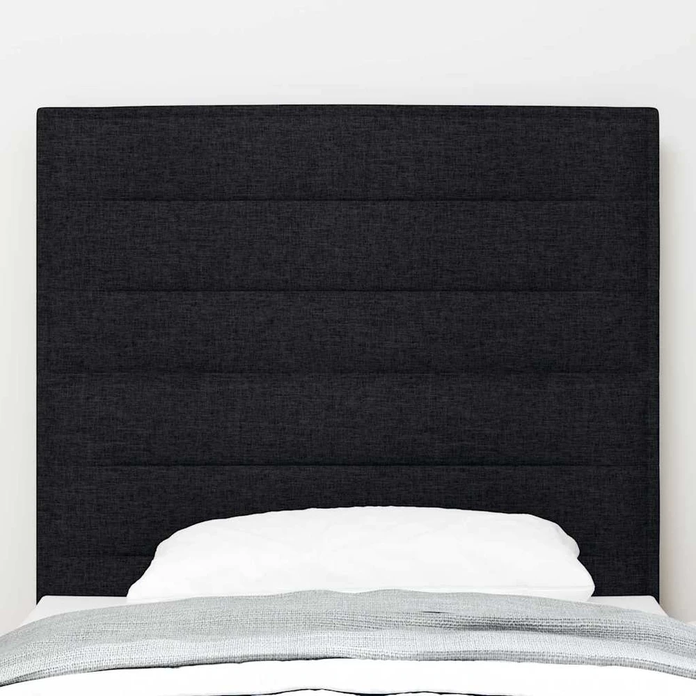 LED galvūgalis su LED juostelėmis Juodas 80 cm audinys