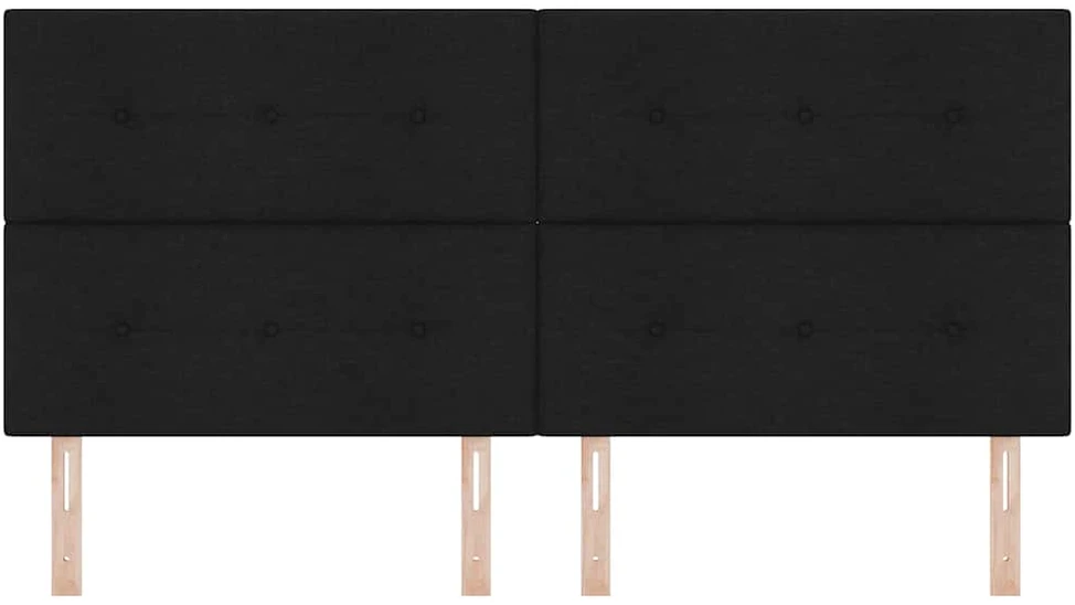 LED galvūgalis su LED juostelėmis Juodas 200 cm audinys