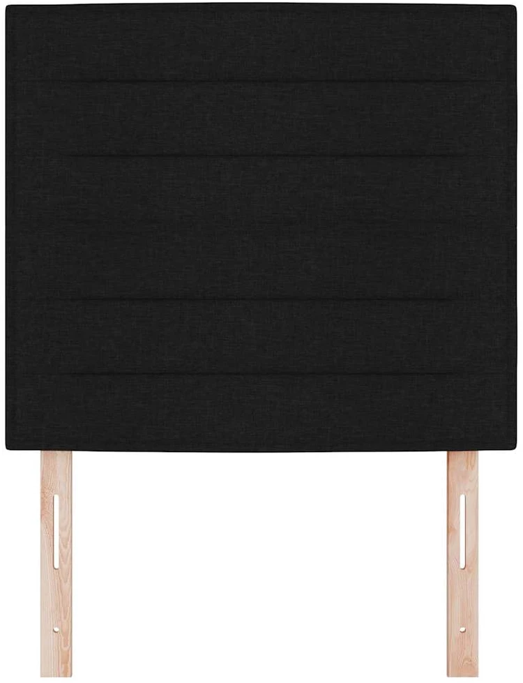 LED galvūgalis su LED juostelėmis Juodas 90 cm audinys