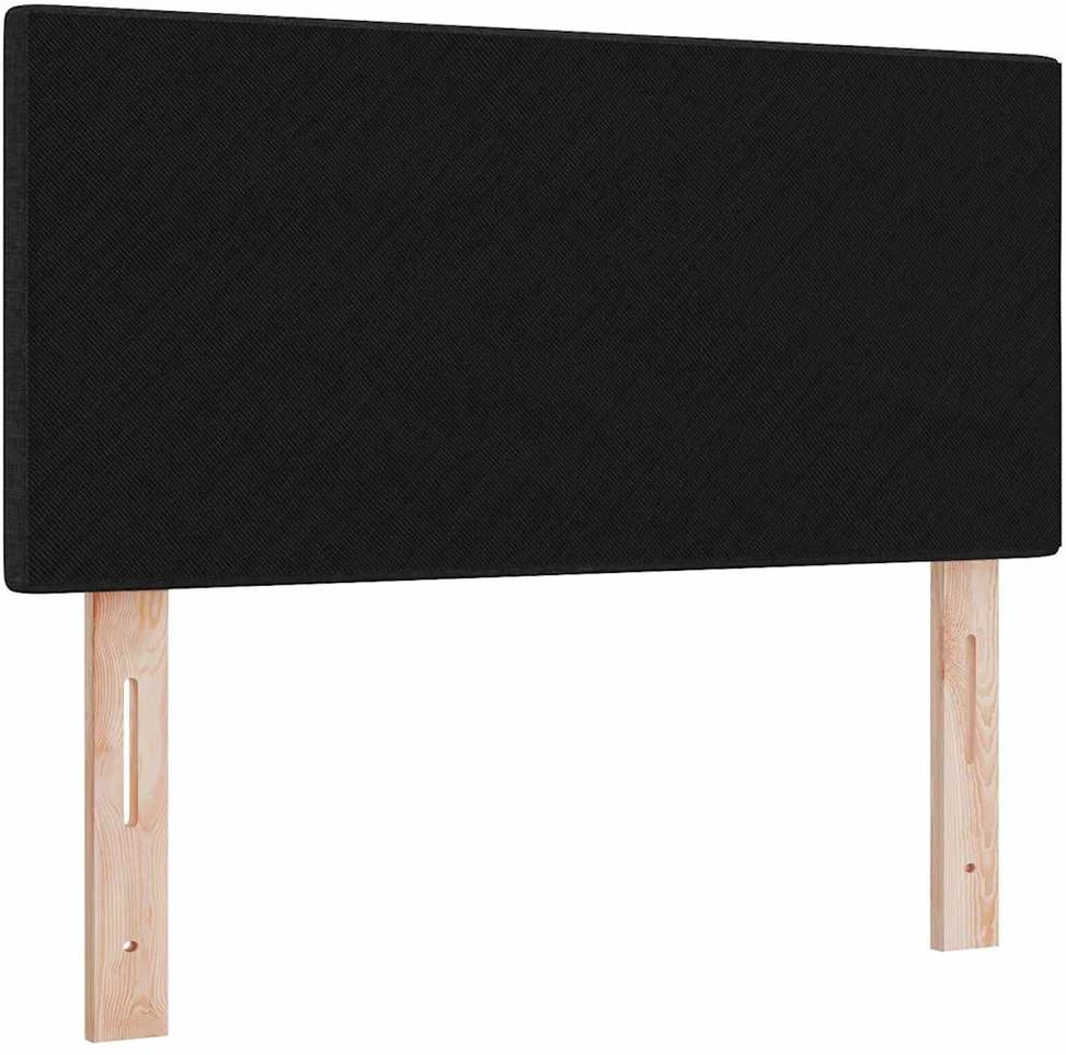 LED galvūgalis su LED juostelėmis Juodas 90 cm audinys