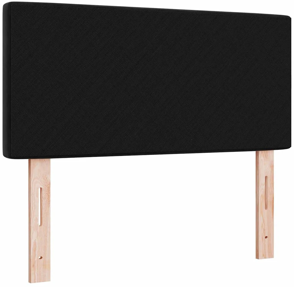 LED galvūgalis su LED juostelėmis Juodas 100 cm Aksomas
