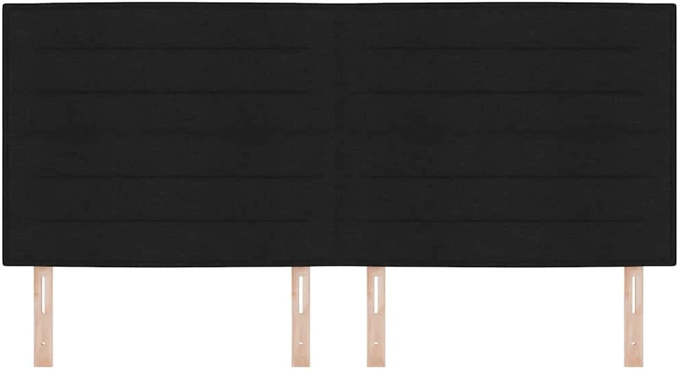 LED galvūgalis su LED juostelėmis Juodas 200 cm audinys