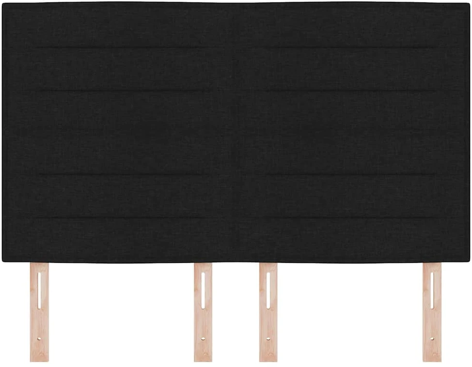 LED galvūgalis su LED juostelėmis Juodas 144 cm audinys