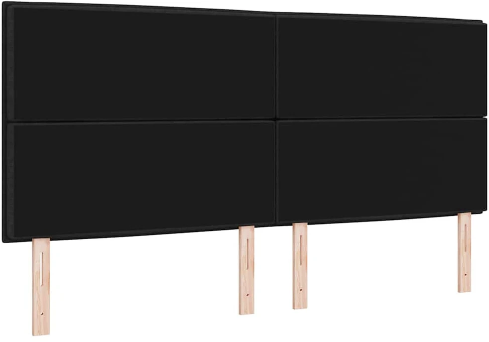 LED galvūgalis su LED juostelėmis Juodas 200 cm audinys