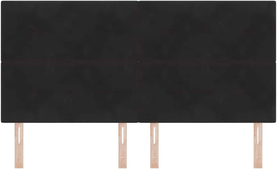 LED galvūgalis su LED juostelėmis Juodas 180 cm Aksomas