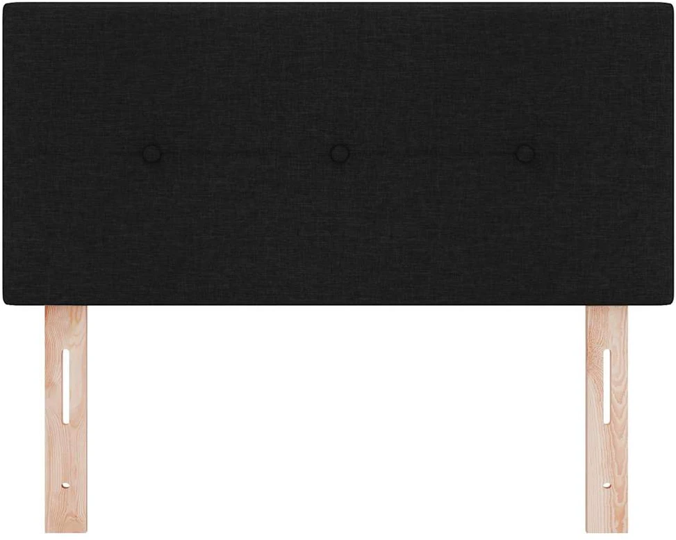 LED galvūgalis su LED juostelėmis Juodas 90 cm audinys