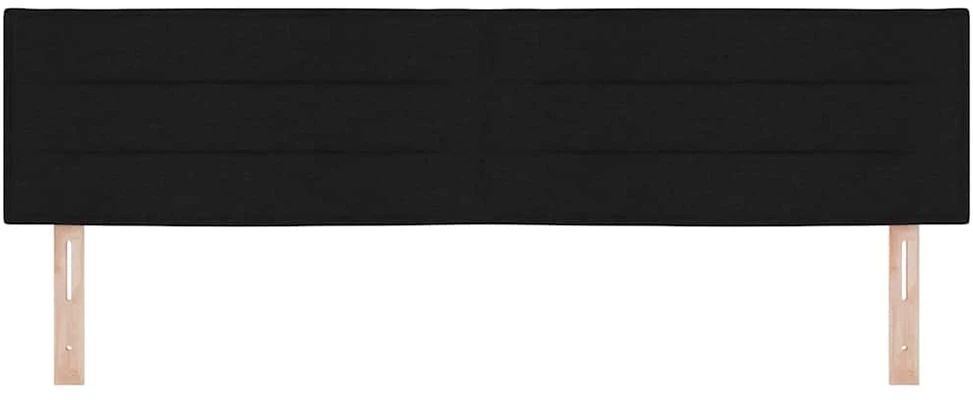 LED galvūgalis su LED juostelėmis Juodas 180 cm audinys