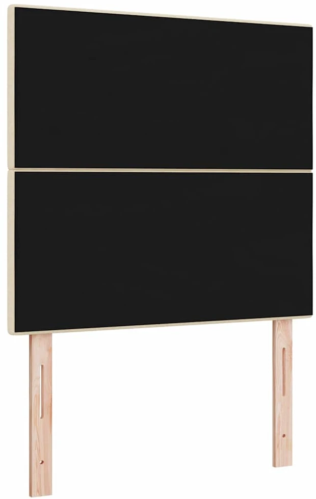 LED galvūgalis su LED juostelėmis Kreminė 100 cm audinys