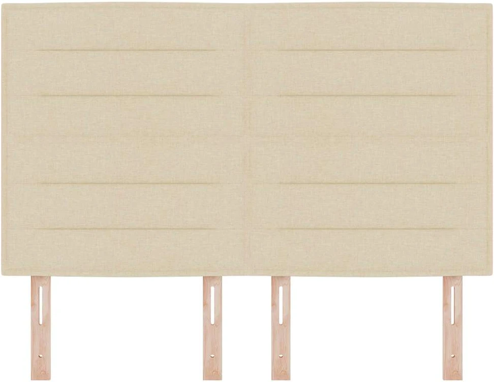 LED galvūgalis su LED juostelėmis Kreminė 144 cm audinys