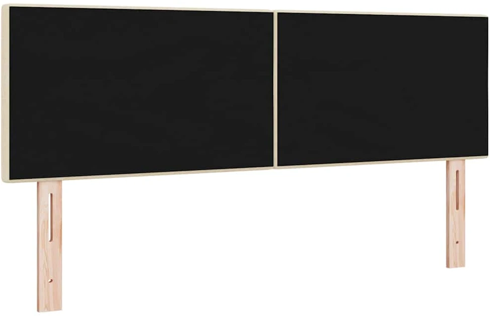 LED galvūgalis su LED juostelėmis Kreminė 160 cm audinys