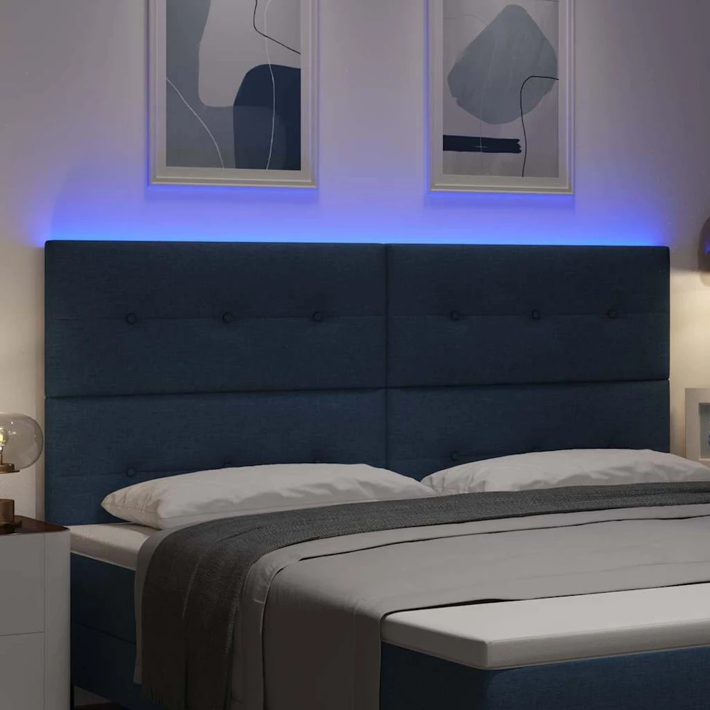 LED galvūgalis su LED juostelėmis Mėlyna 200 cm audinys