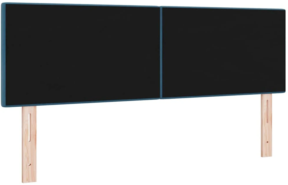LED galvūgalis su LED juostelėmis Mėlyna 160 cm Aksomas
