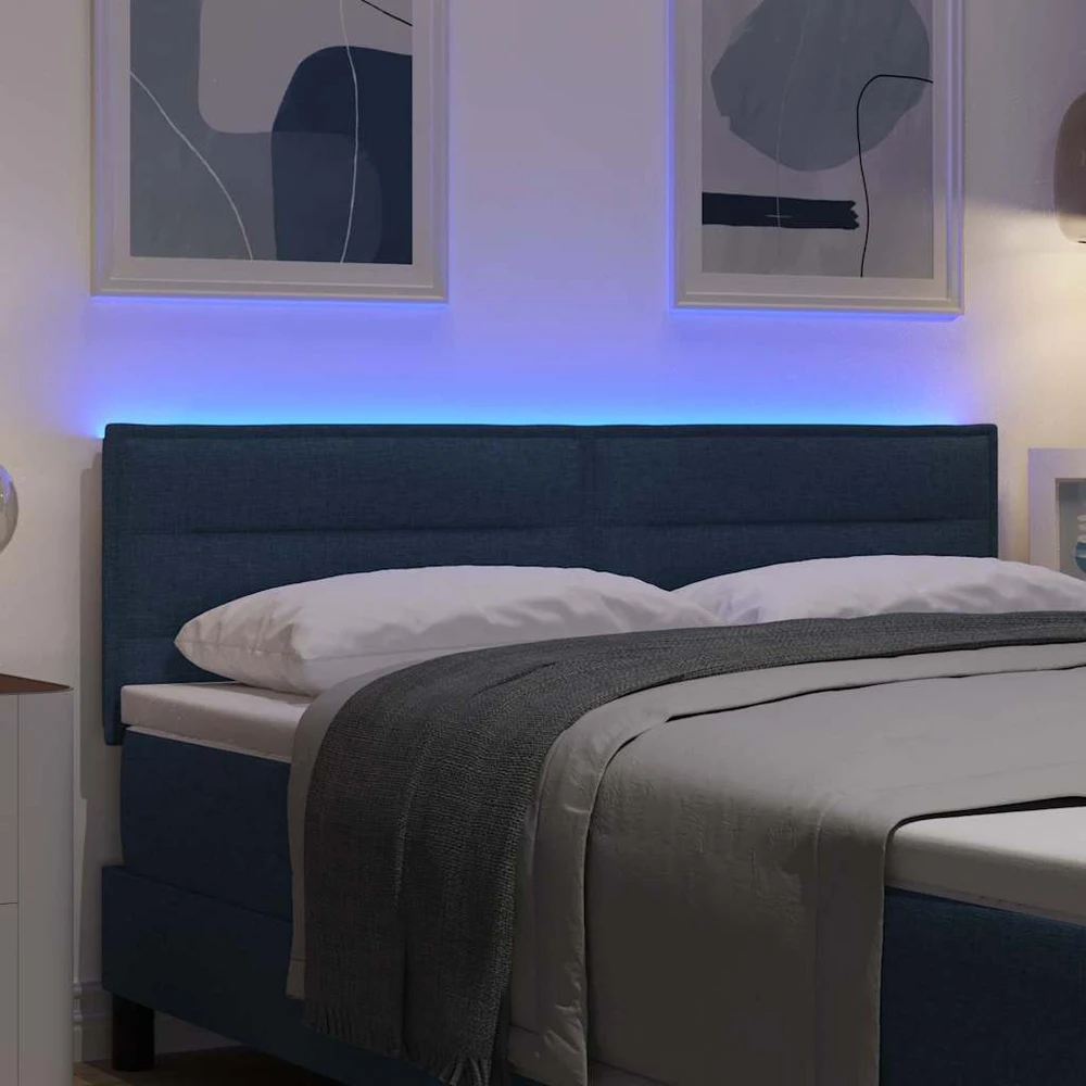 LED galvūgalis su LED juostelėmis Mėlyna 144 cm audinys