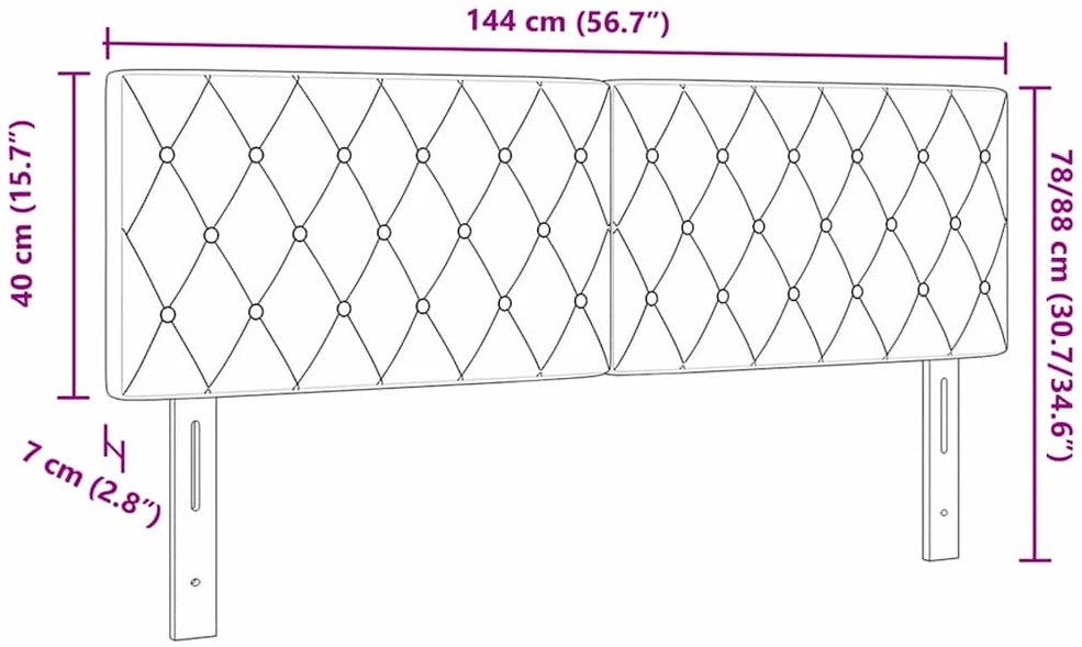 LED galvūgalis su LED juostelėmis Rožinė 144 cm Aksomas