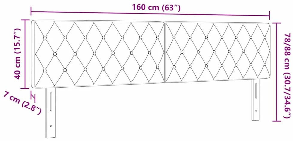 LED galvūgalis su LED juostelėmis Rožinė 160 cm Aksomas
