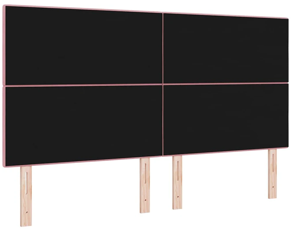 LED galvūgalis su LED juostelėmis Rožinė 180 cm Aksomas