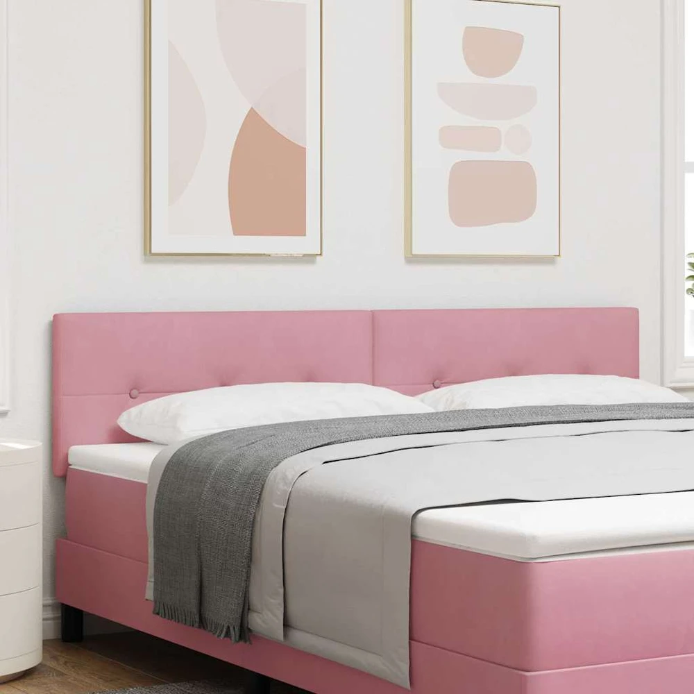 LED galvūgalis su LED juostelėmis Rožinė 180 cm Aksomas