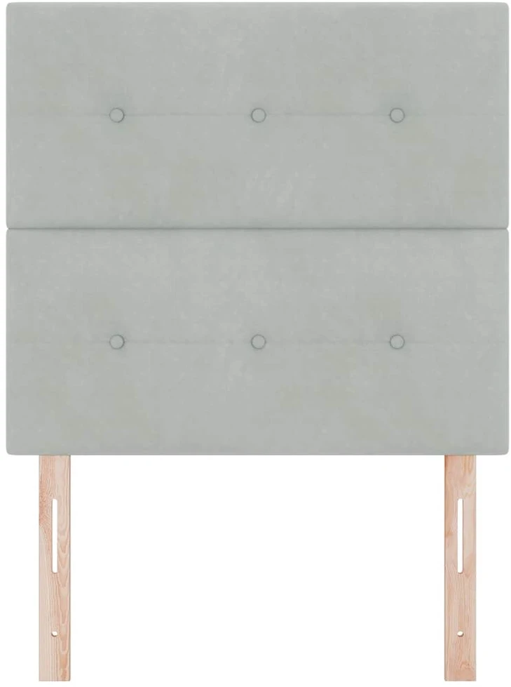 LED galvūgalis su LED juostelėmis Šviesiai pilka 100 cm Aksomas