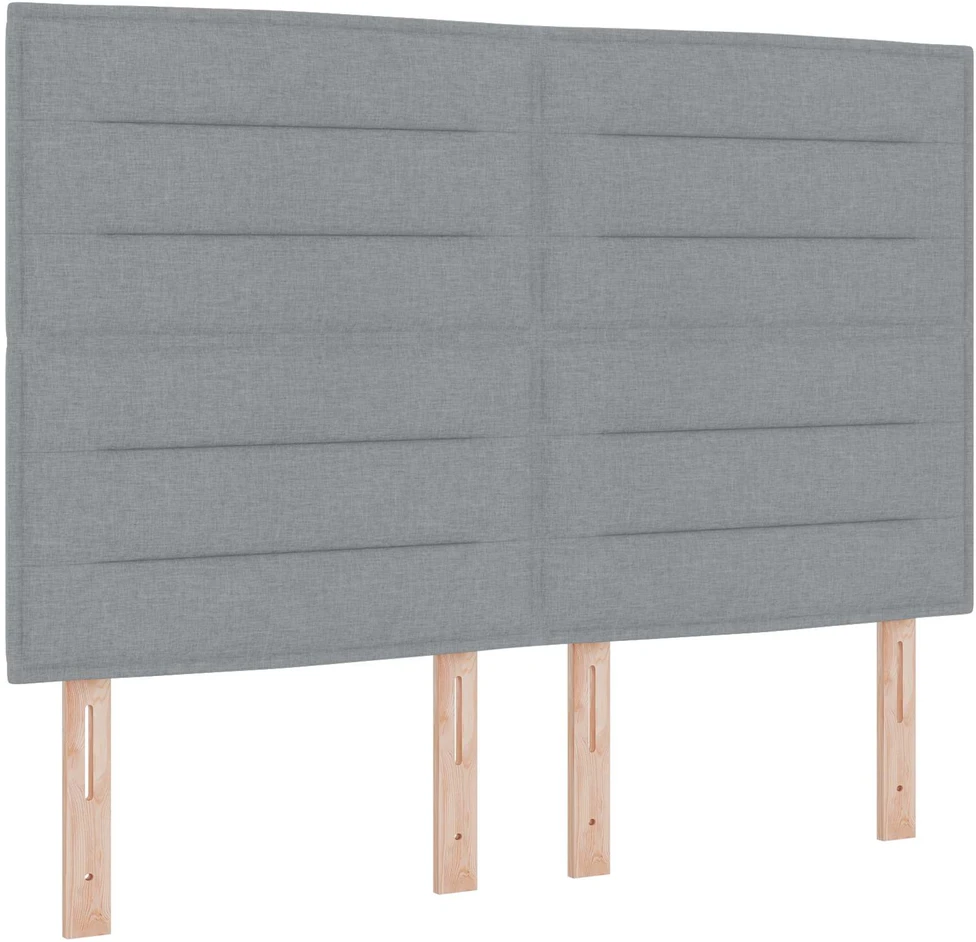LED galvūgalis su LED juostelėmis Šviesiai pilka 144 cm audinys