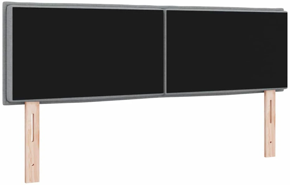 LED galvūgalis su LED juostelėmis Šviesiai pilka 144 cm audinys