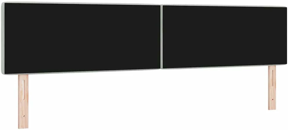 LED galvūgalis su LED juostelėmis Šviesiai pilka 200 cm Aksomas