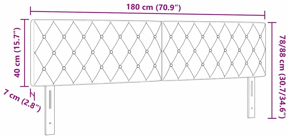 LED galvūgalis su LED juostelėmis Šviesiai pilka 180 cm Aksomas