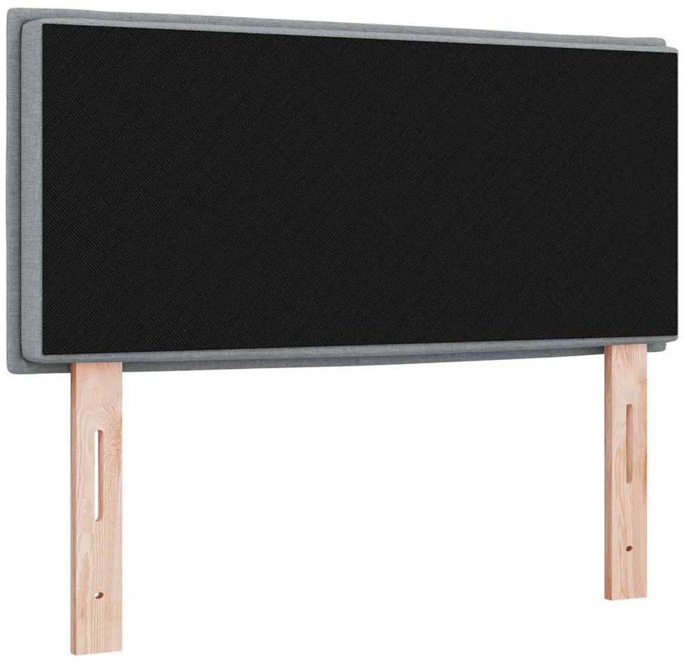 LED galvūgalis su LED juostelėmis Šviesiai pilka 100 cm audinys
