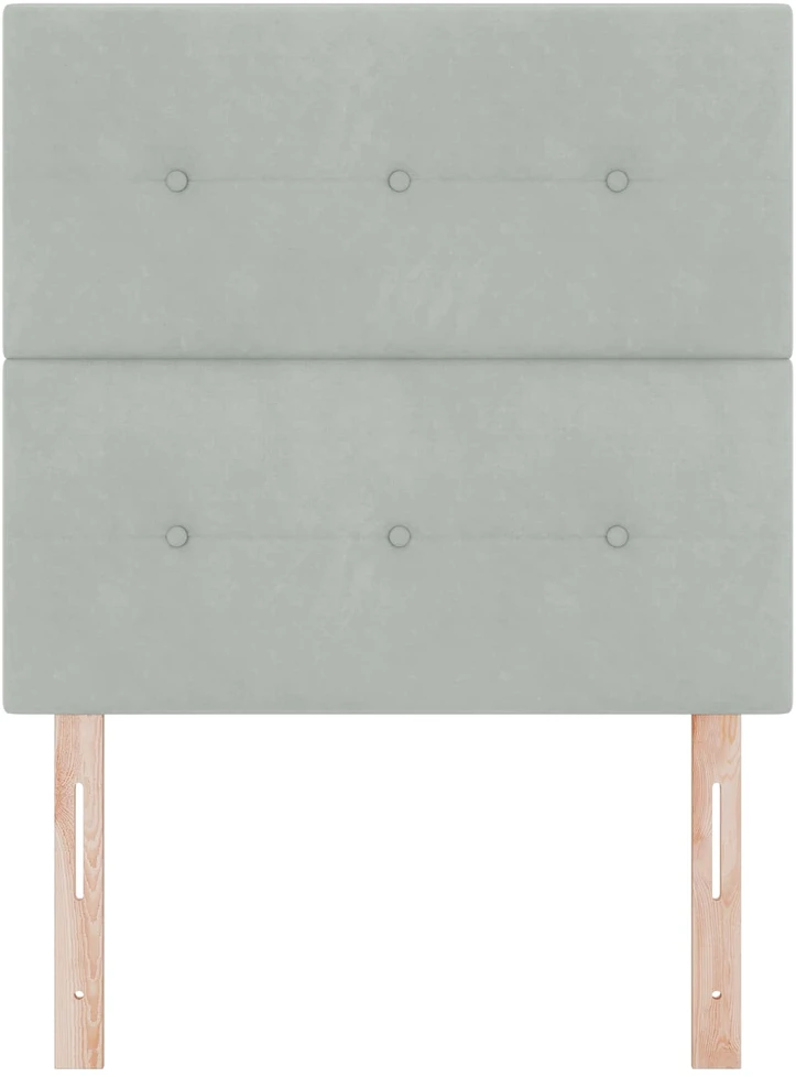 LED galvūgalis su LED juostelėmis Šviesiai pilka 90 cm Aksomas