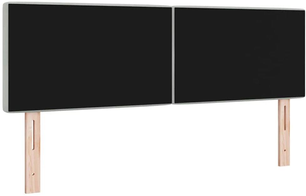 LED galvūgalis su LED juostelėmis Šviesiai pilka 160 cm Aksomas