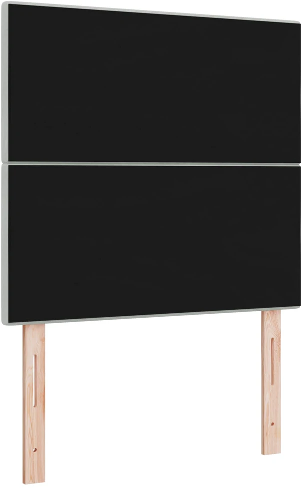 LED galvūgalis su LED juostelėmis Šviesiai pilka 90 cm Aksomas