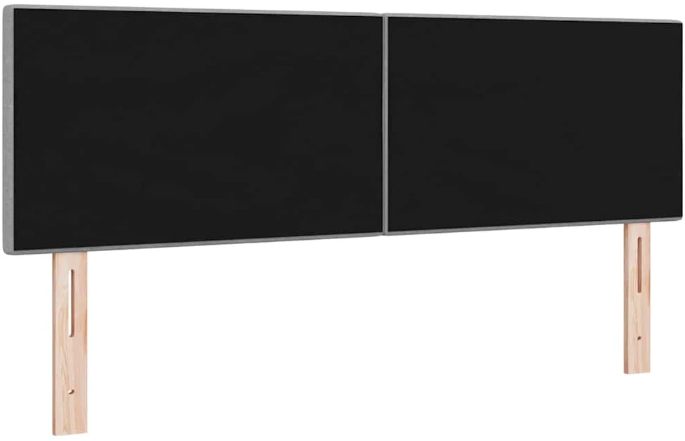 LED galvūgalis su LED juostelėmis Šviesiai pilka 160 cm audinys