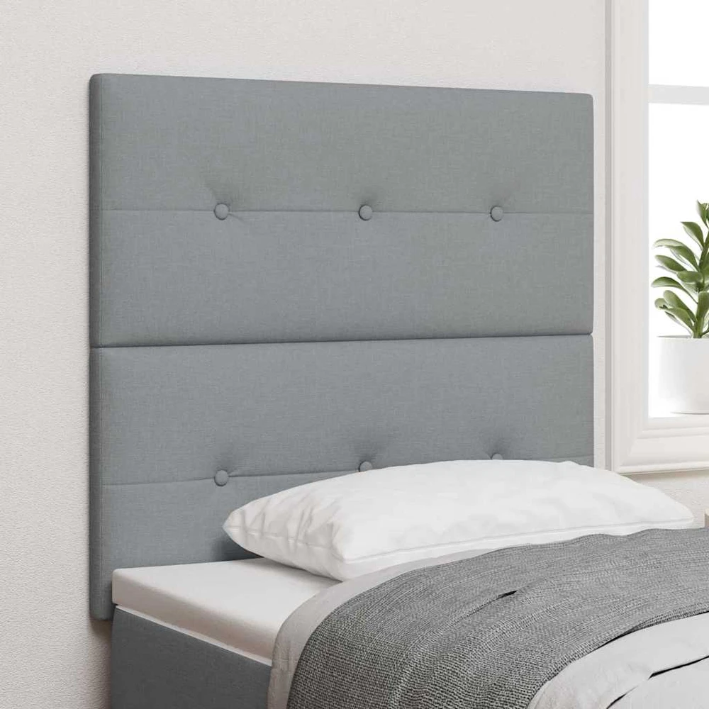 LED galvūgalis su LED juostelėmis Šviesiai pilka 100 cm audinys
