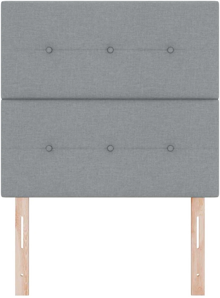 LED galvūgalis su LED juostelėmis Šviesiai pilka 100 cm audinys