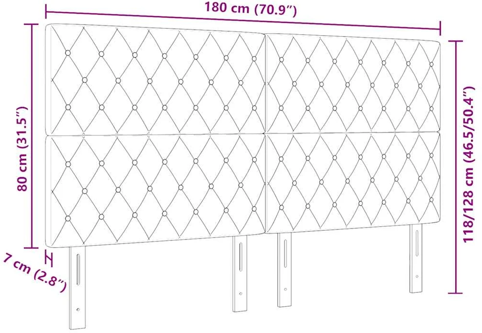 LED galvūgalis su LED juostelėmis Tamsiai pilka 180 cm Aksomas