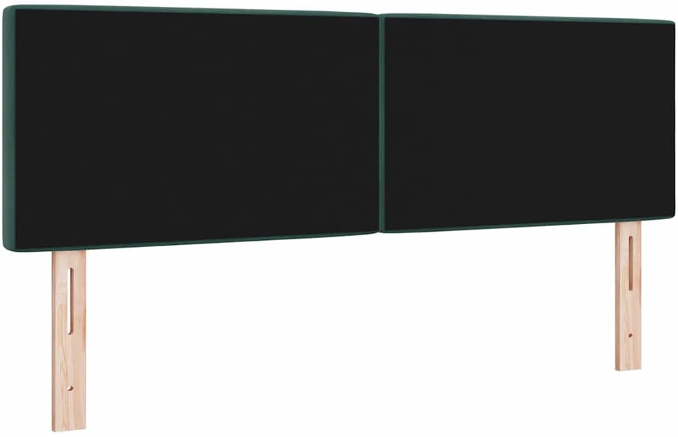 LED galvūgalis su LED juostelėmis Tamsiai žalia 144 cm Aksomas