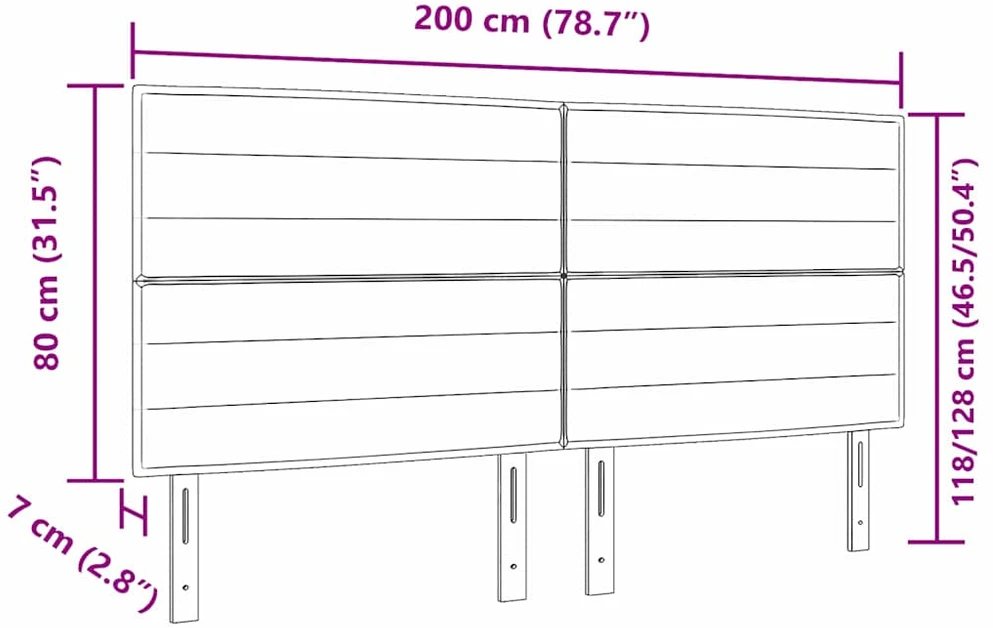 LED galvūgalis su LED juostelėmis Tamsiai pilka 200 cm audinys