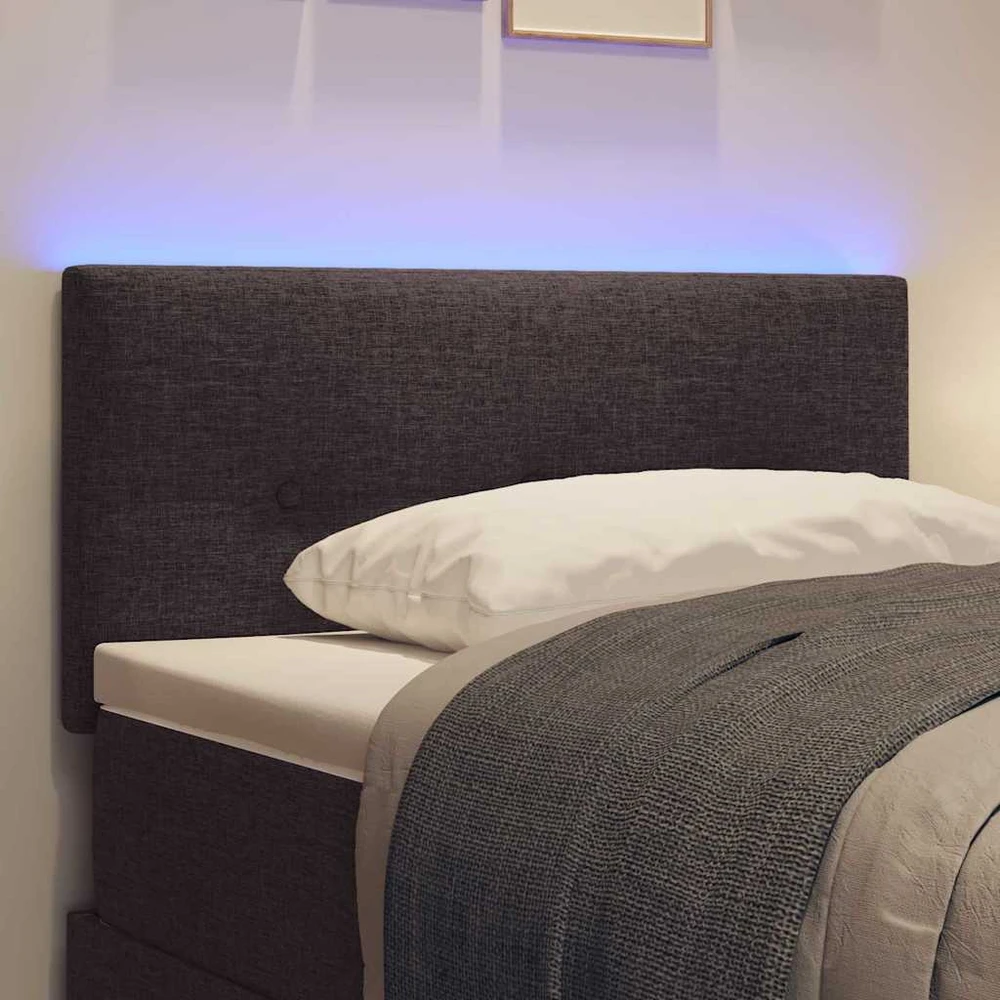 LED galvūgalis su LED juostelėmis Tamsiai rudas 100 cm audinys