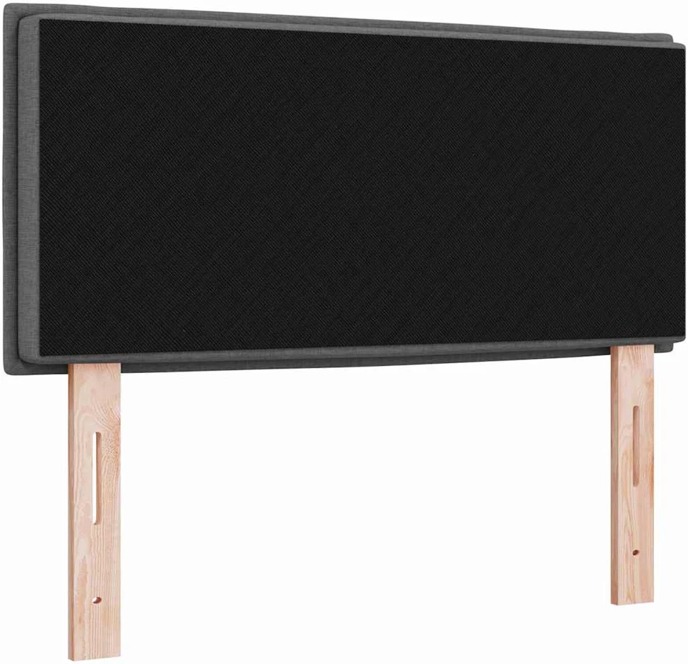 LED galvūgalis su LED juostelėmis Tamsiai pilka 80 cm audinys