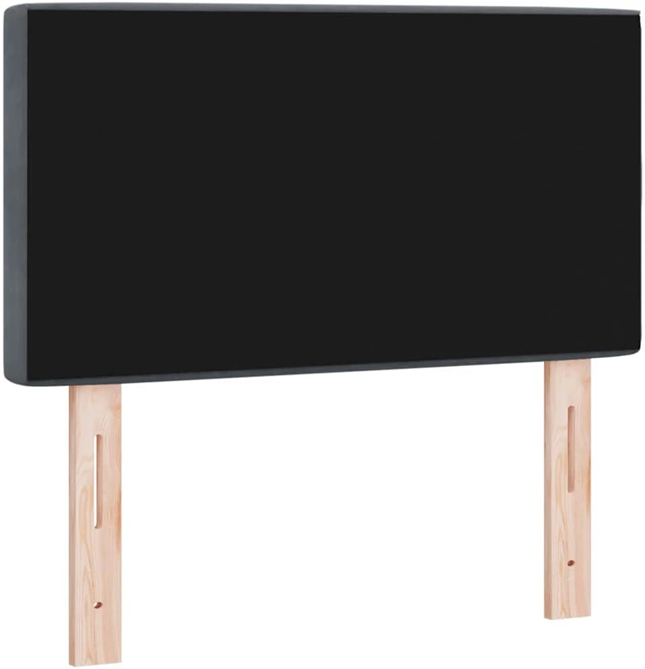 LED galvūgalis su LED juostelėmis Tamsiai pilka 80 cm Aksomas