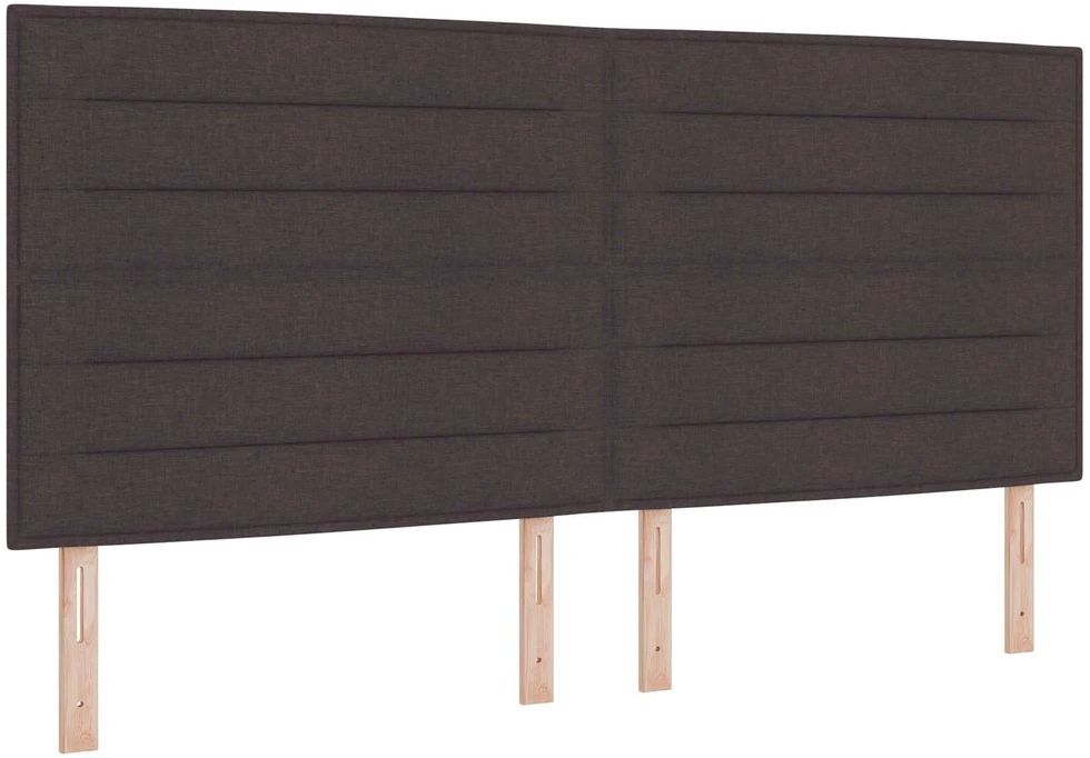 LED galvūgalis su LED juostelėmis Tamsiai rudas 200 cm audinys