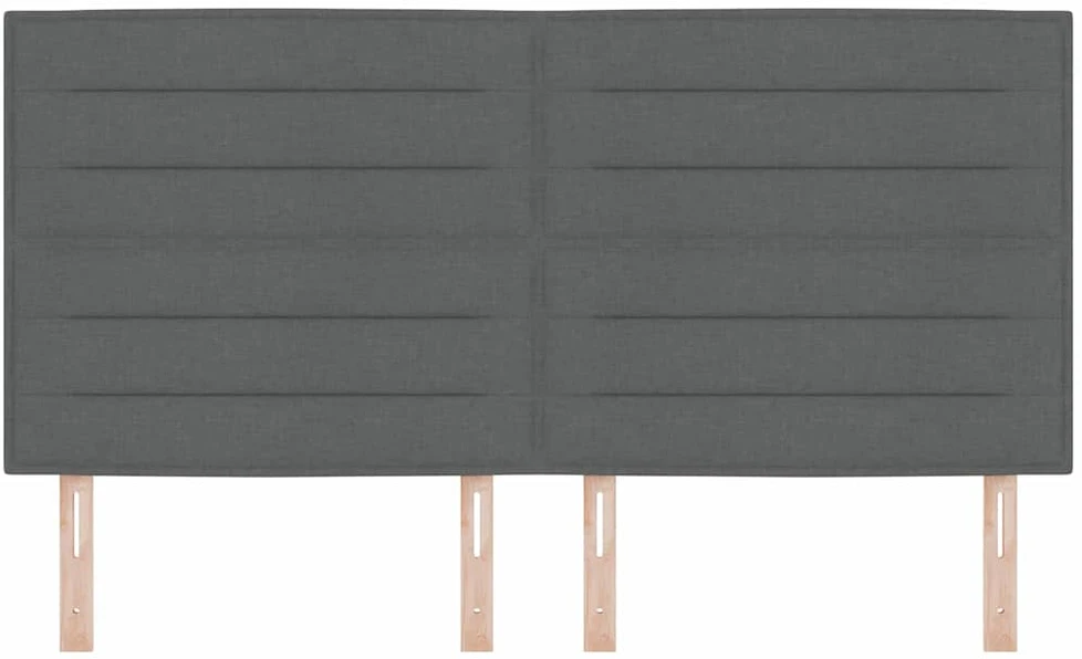 LED galvūgalis su LED juostelėmis Tamsiai pilka 180 cm audinys