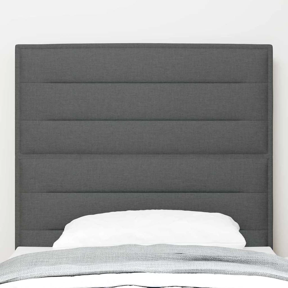LED galvūgalis su LED juostelėmis Tamsiai pilka 100 cm audinys
