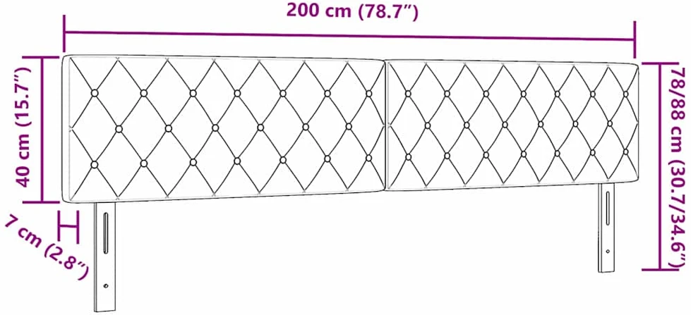 LED galvūgalis su LED juostelėmis Tamsiai mėlyna 200 cm Aksomas