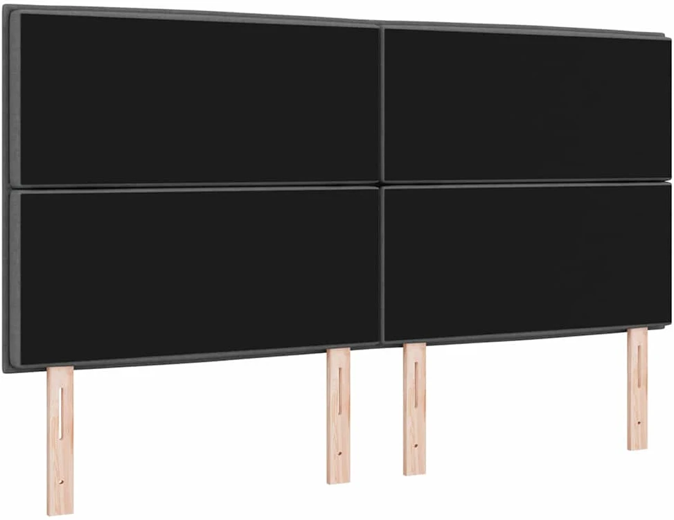 LED galvūgalis su LED juostelėmis Tamsiai pilka 180 cm audinys