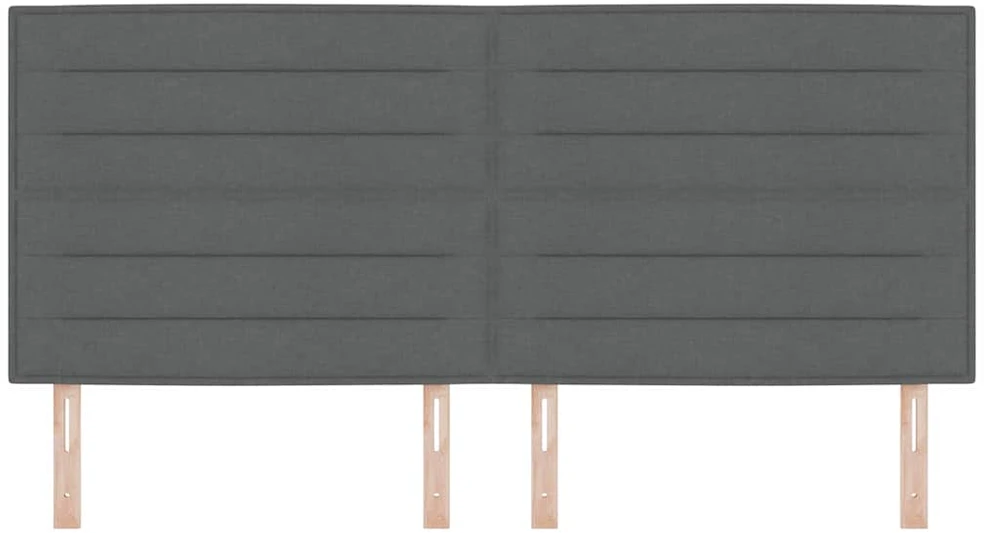LED galvūgalis su LED juostelėmis Tamsiai pilka 200 cm audinys