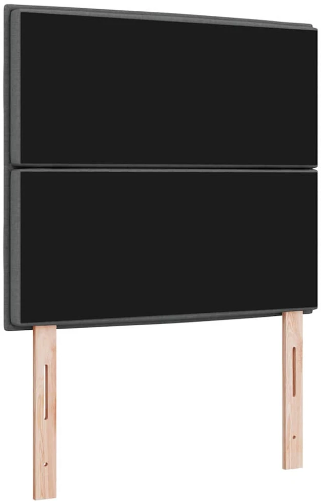 LED galvūgalis su LED juostelėmis Tamsiai pilka 80 cm audinys