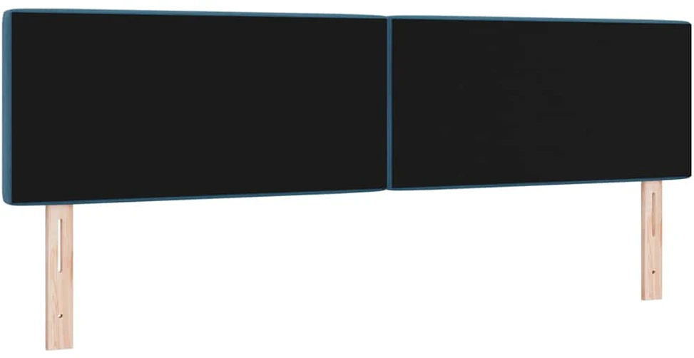 LED galvūgalis su LED juostelėmis Tamsiai mėlyna 180 cm Aksomas