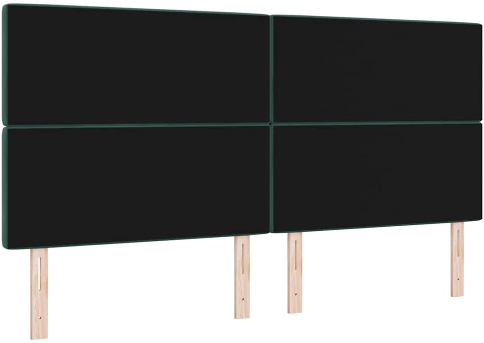 LED galvūgalis su LED juostelėmis Tamsiai žalia 200 cm Aksomas
